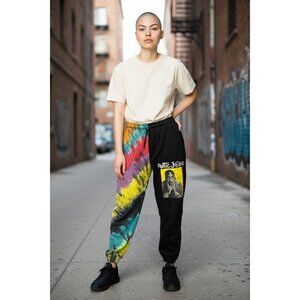 Poetic Justice Chemistry Tie Dye Jogger Pants With Graphic Print L